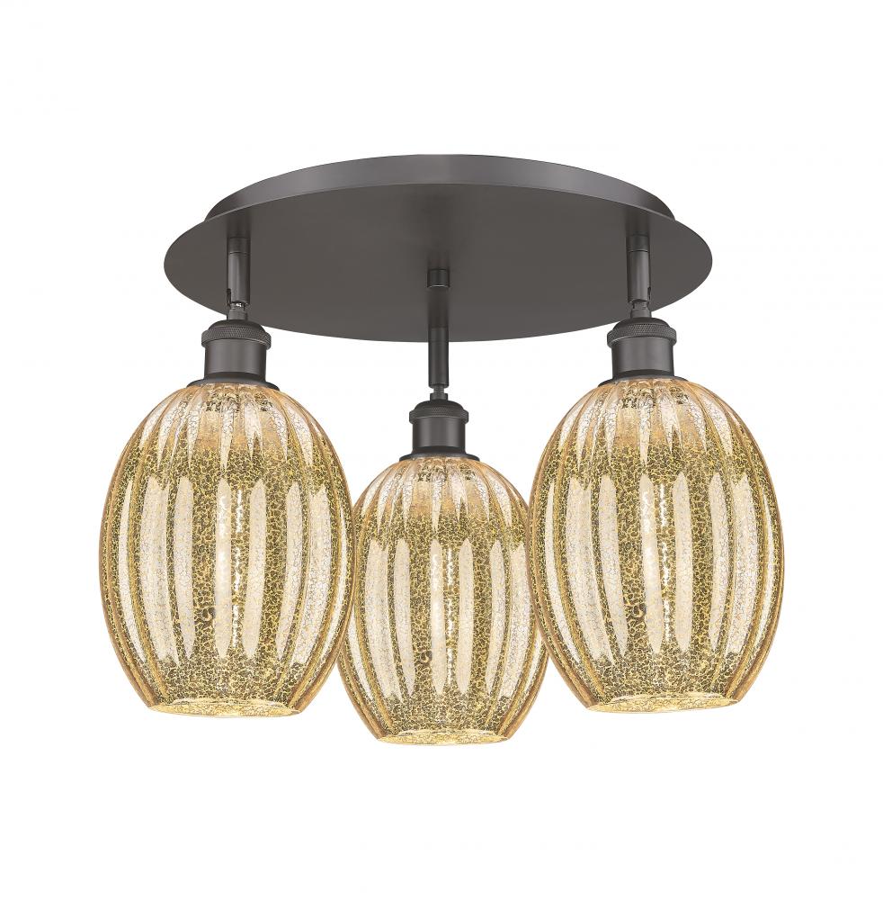 Preston Bulb - 3 Light - 18 inch - Oil Rubbed Bronze - Semi-Flush Mount