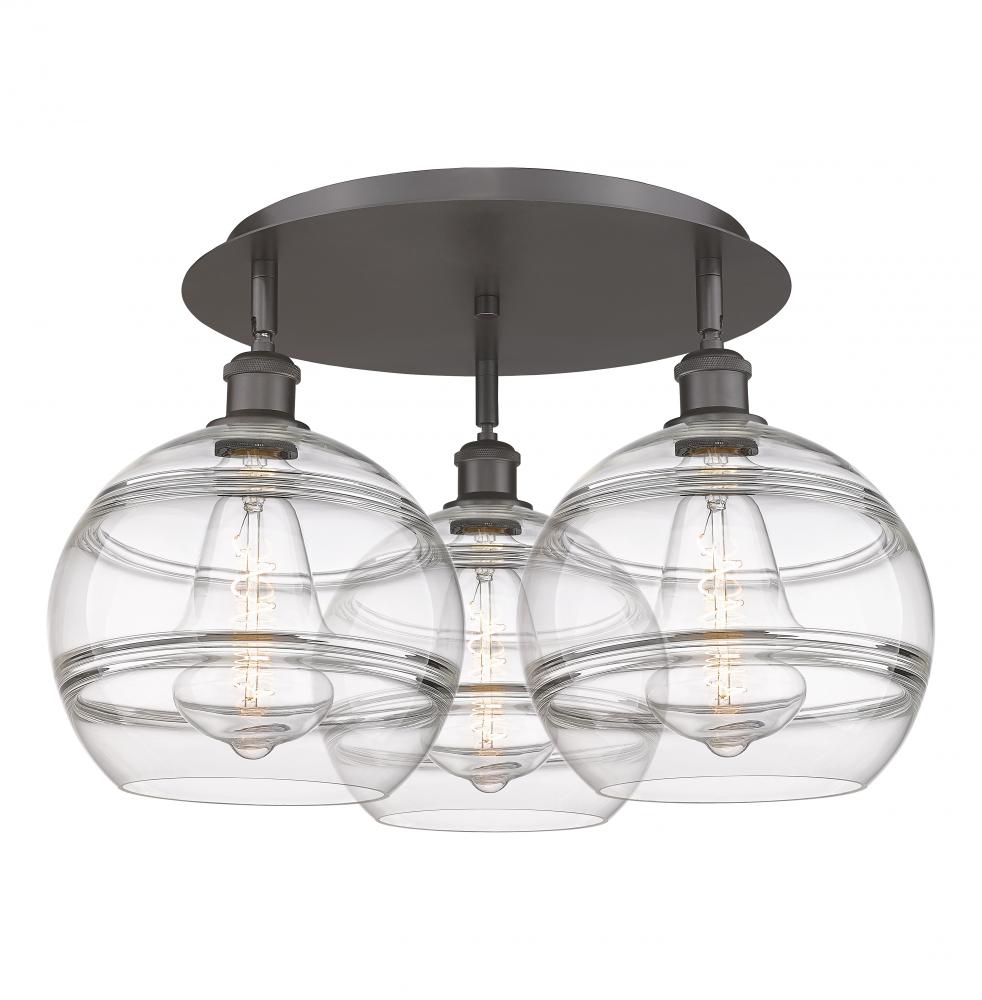Rochester - 3 Light - 22 inch - Oil Rubbed Bronze - Semi-Flush Mount