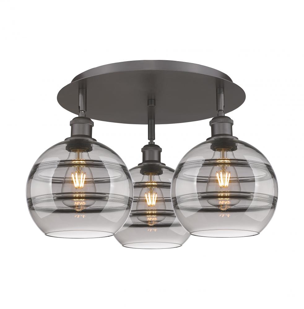 Rochester - 3 Light - 20 inch - Oil Rubbed Bronze - Semi-Flush Mount