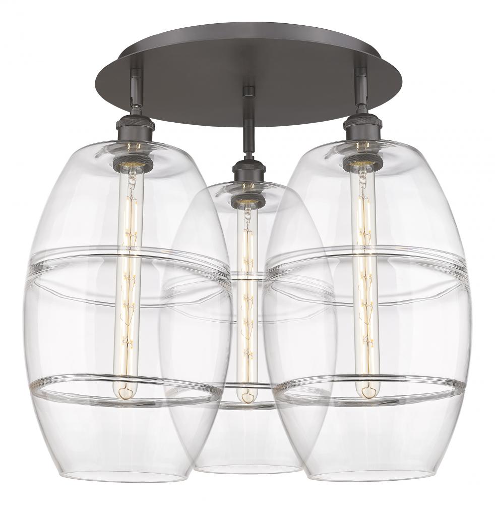 Vaz - 3 Light - 22 inch - Oil Rubbed Bronze - Semi-Flush Mount