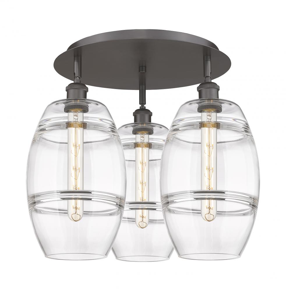 Vaz - 3 Light - 20 inch - Oil Rubbed Bronze - Semi-Flush Mount