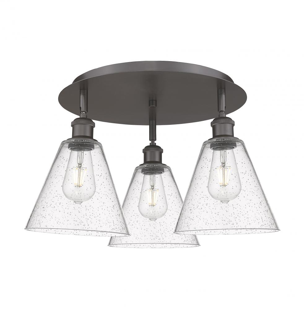 Berkshire - 3 Light - 20 inch - Oil Rubbed Bronze - Semi-Flush Mount
