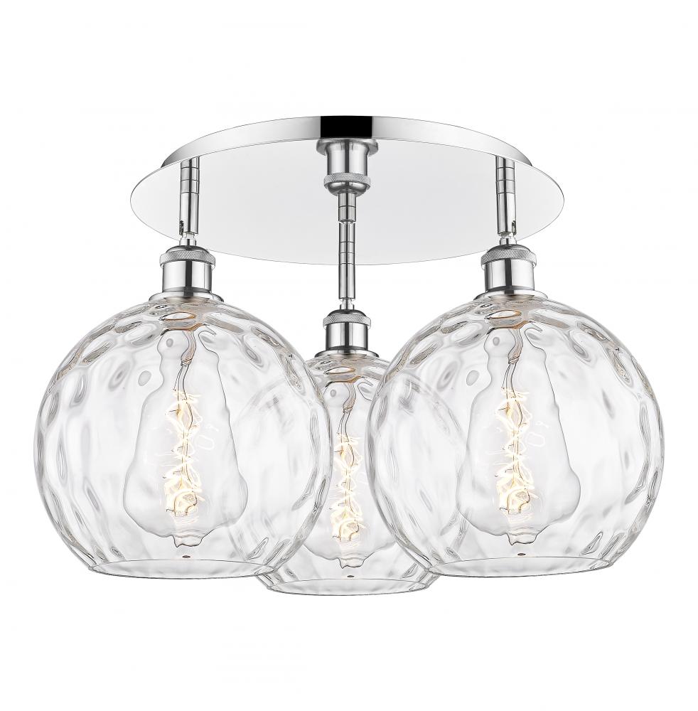 Athens Water Glass - 3 Light - 22 inch - Polished Chrome - Semi-Flush Mount