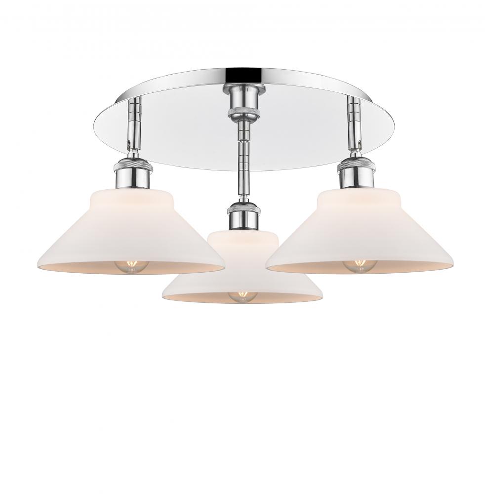 Orwell - 3 Light - 20 inch - Polished Chrome - Semi-Flush Mount