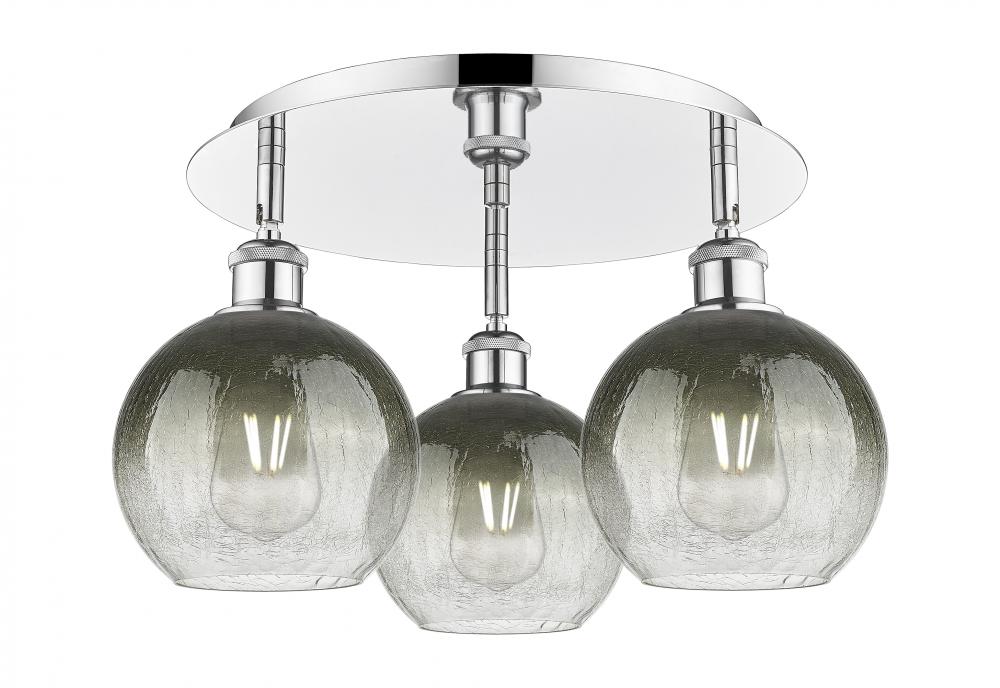 Brookhaven Globe - 3 Light - 20 inch - Polished Chrome - Semi-Flush Mount