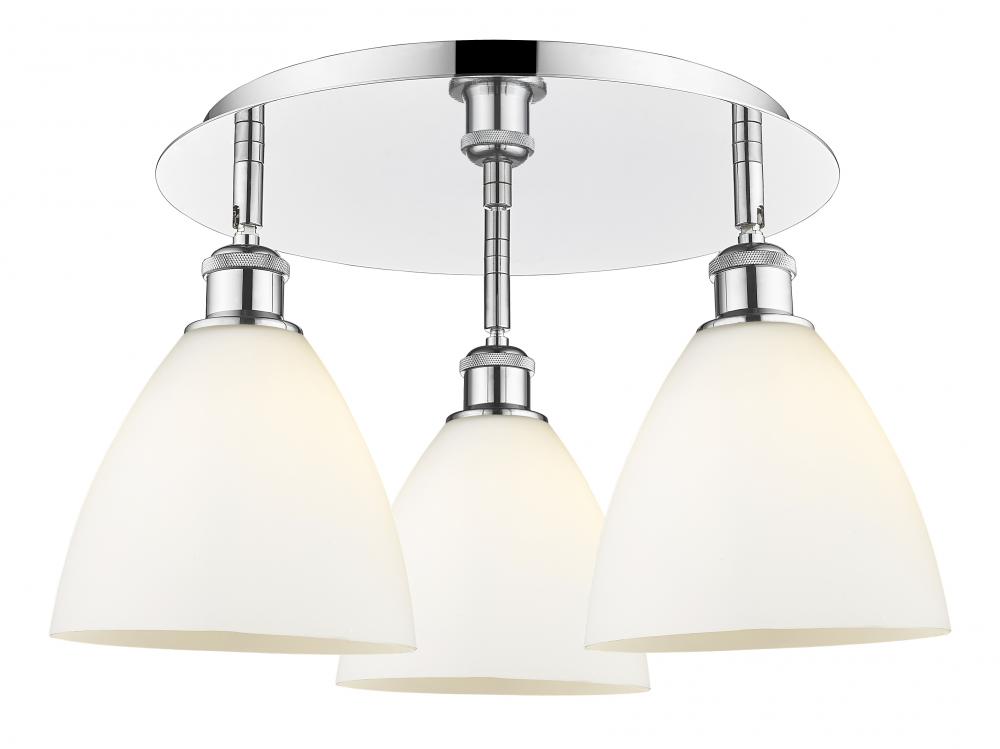 Bristol - 3 Light - 19 inch - Polished Chrome - Semi-Flush Mount