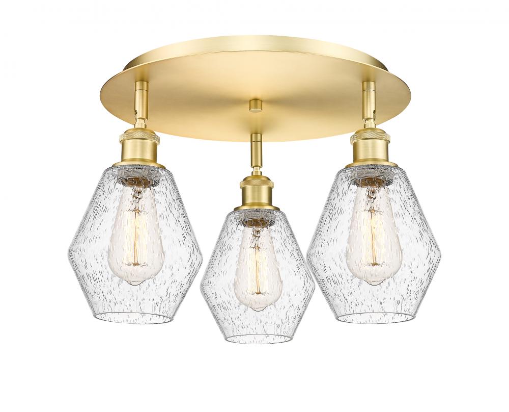 Cindyrella - 3 Light - 18 inch - Satin Gold - Semi-Flush Mount