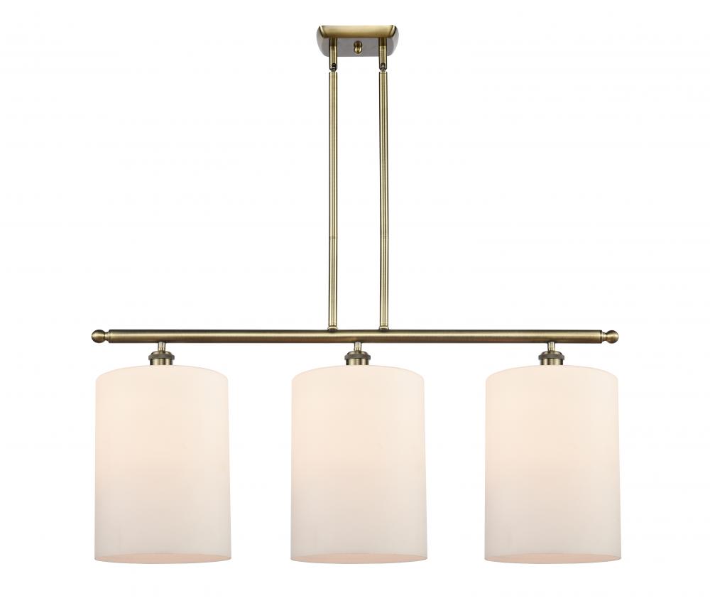 Cobbleskill - 3 Light - 36 inch - Antique Brass - Stem hung - Island Light