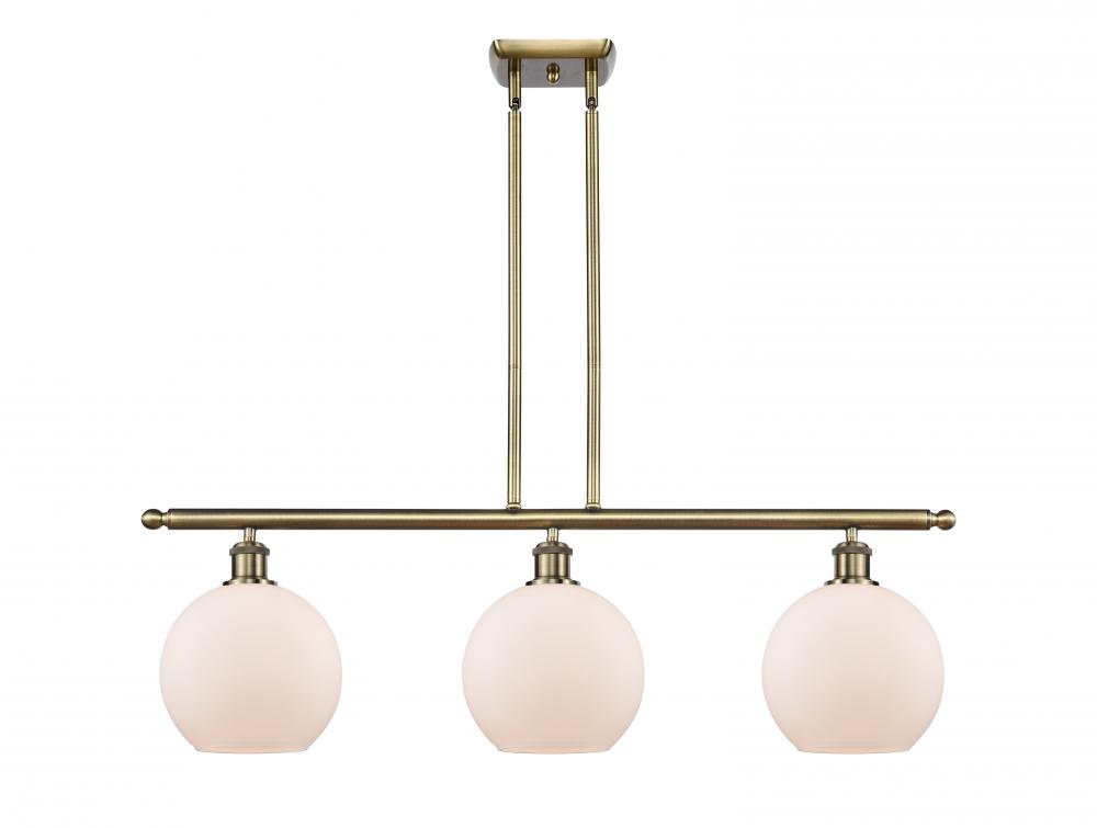 Athens - 3 Light - 36 inch - Antique Brass - Stem hung - Island Light