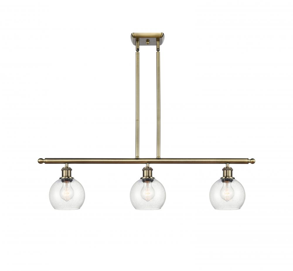 Athens - 3 Light - 36 inch - Antique Brass - Stem hung - Island Light