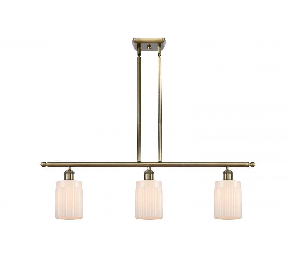 Hadley - 3 Light - 36 inch - Antique Brass - Stem hung - Island Light