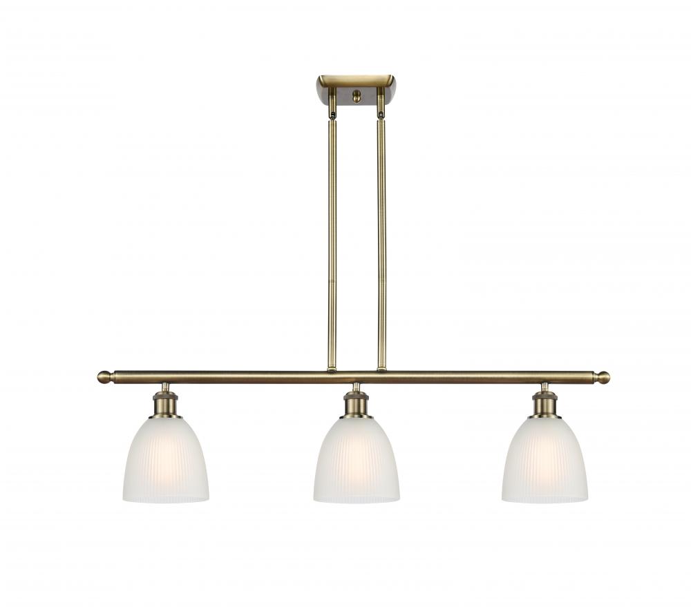 Castile - 3 Light - 36 inch - Antique Brass - Stem hung - Island Light