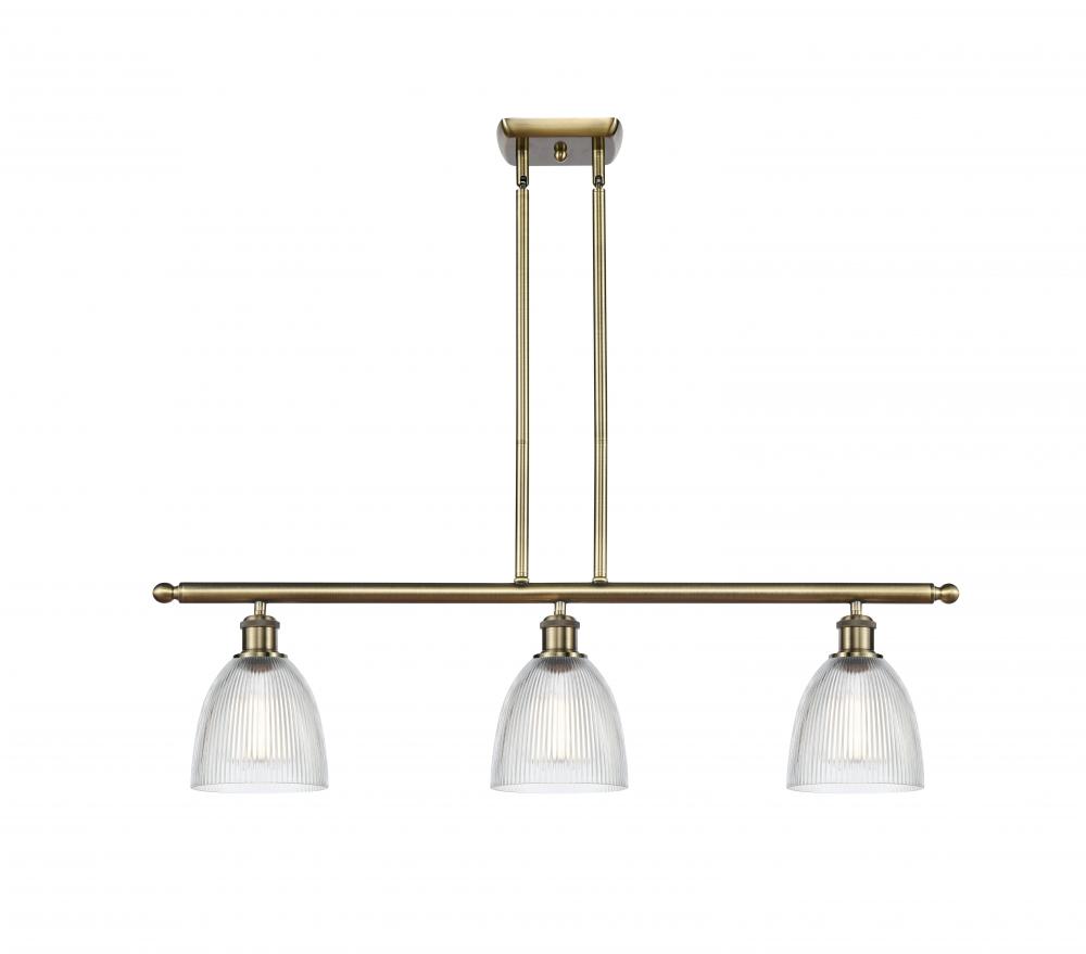 Castile - 3 Light - 36 inch - Antique Brass - Stem hung - Island Light