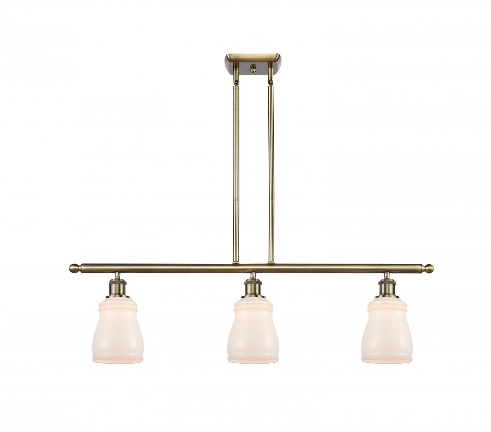 Ellery - 3 Light - 36 inch - Antique Brass - Stem hung - Island Light