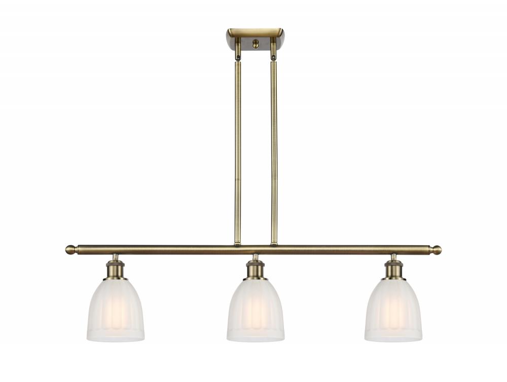 Brookfield - 3 Light - 36 inch - Antique Brass - Stem hung - Island Light
