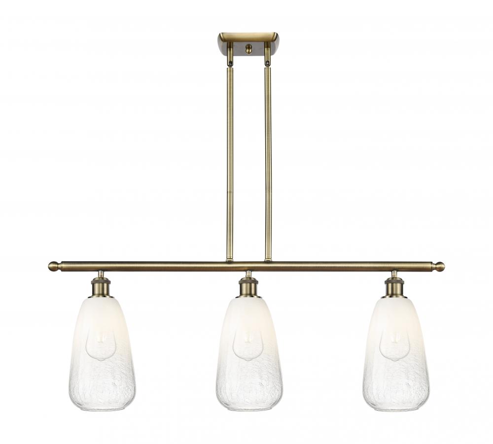 Brookhaven Almond - 3 Light - 36 inch - Antique Brass - Stem Hung - Island Light