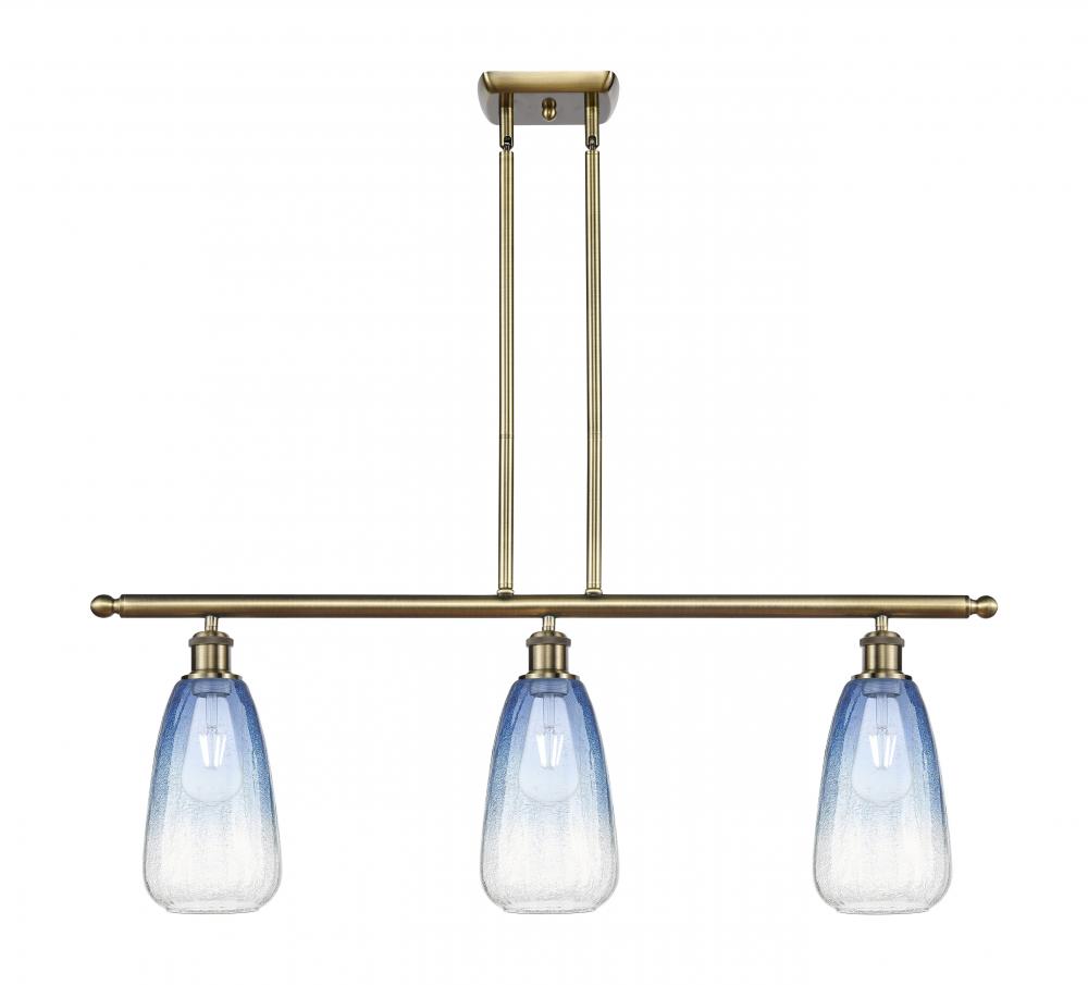 Brookhaven Almond - 3 Light - 36 inch - Antique Brass - Stem Hung - Island Light