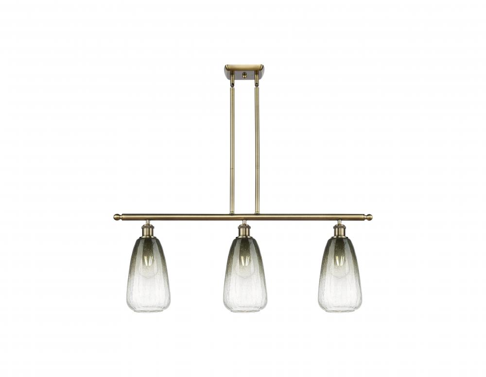 Brookhaven Almond - 3 Light - 36 inch - Antique Brass - Stem Hung - Island Light