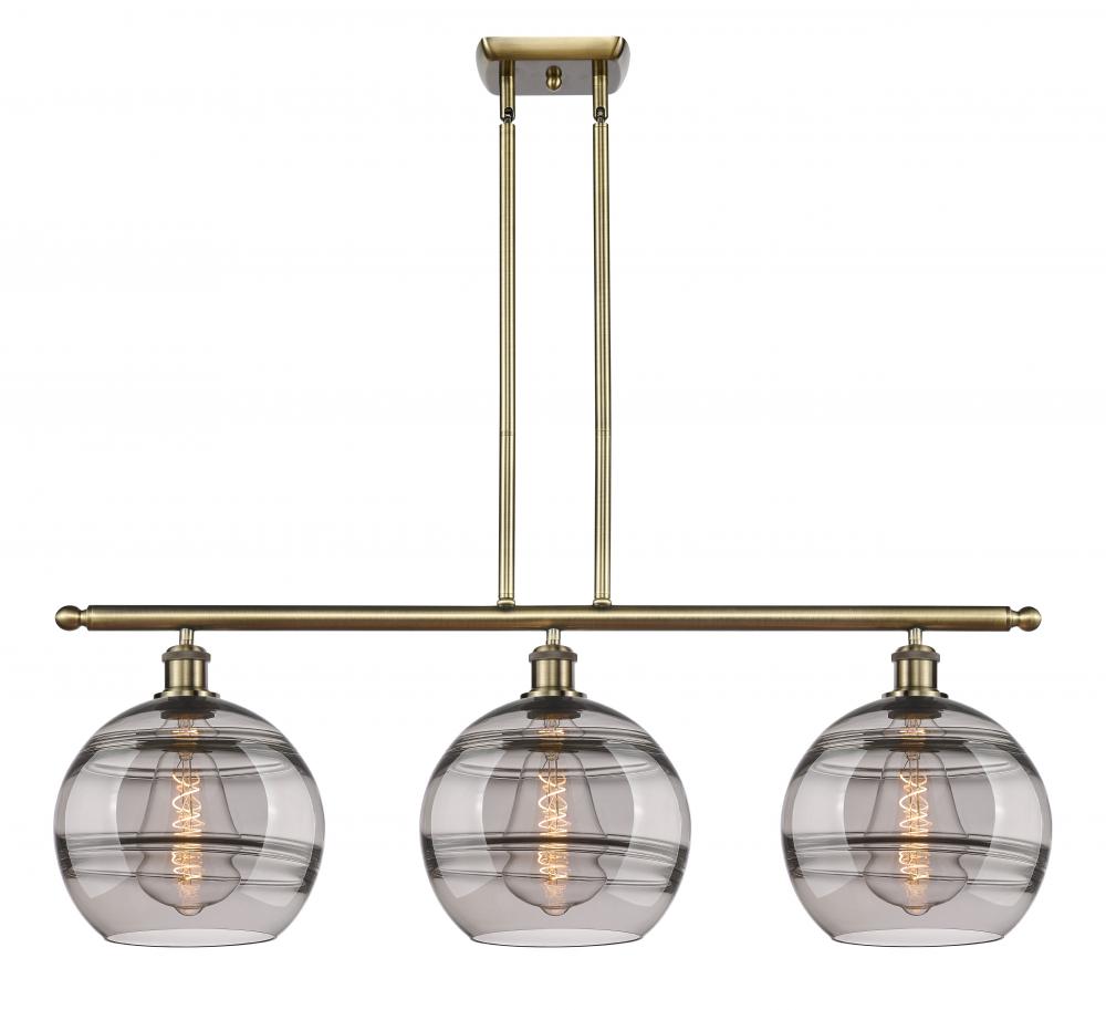 Rochester - 3 Light - 37 inch - Antique Brass - Stem hung - Island Light