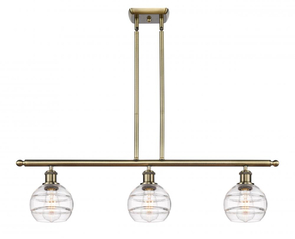Rochester - 3 Light - 36 inch - Antique Brass - Stem hung - Island Light
