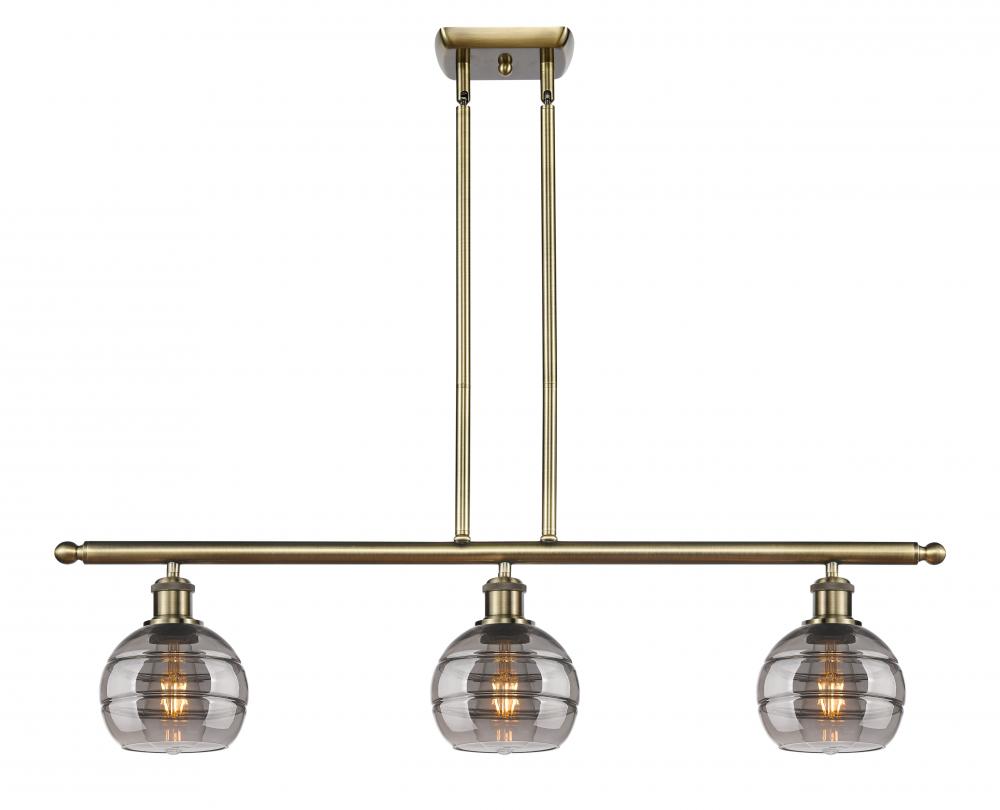 Rochester - 3 Light - 36 inch - Antique Brass - Stem hung - Island Light