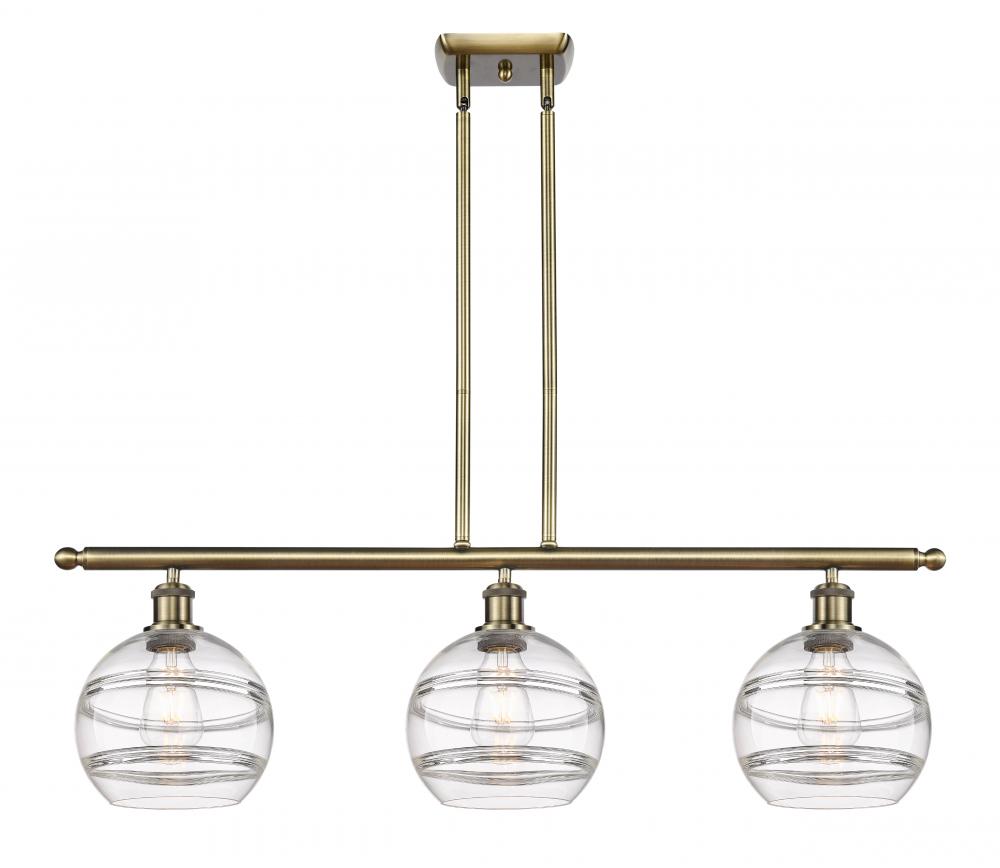 Rochester - 3 Light - 36 inch - Antique Brass - Stem hung - Island Light
