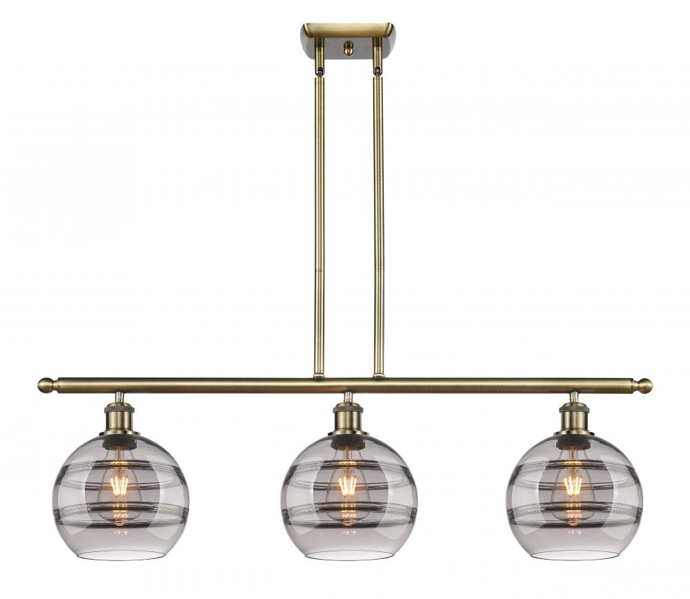 Rochester - 3 Light - 36 inch - Antique Brass - Stem hung - Island Light