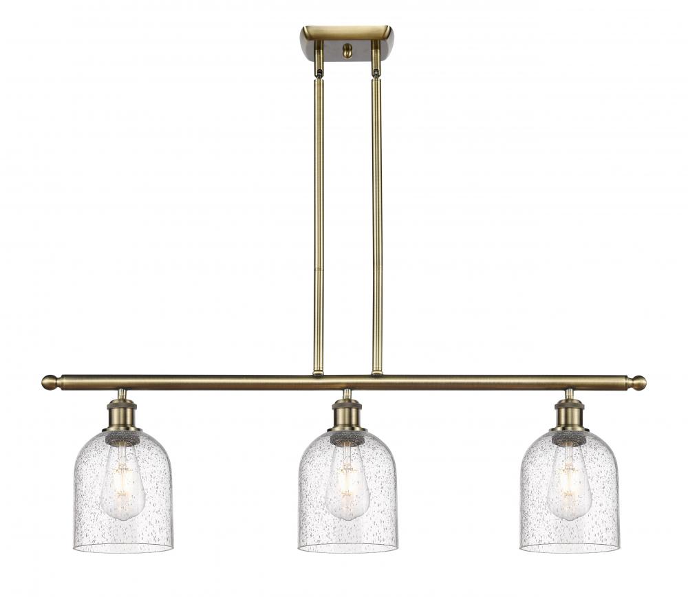 Bella - 3 Light - 36 inch - Antique Brass - Stem hung - Island Light