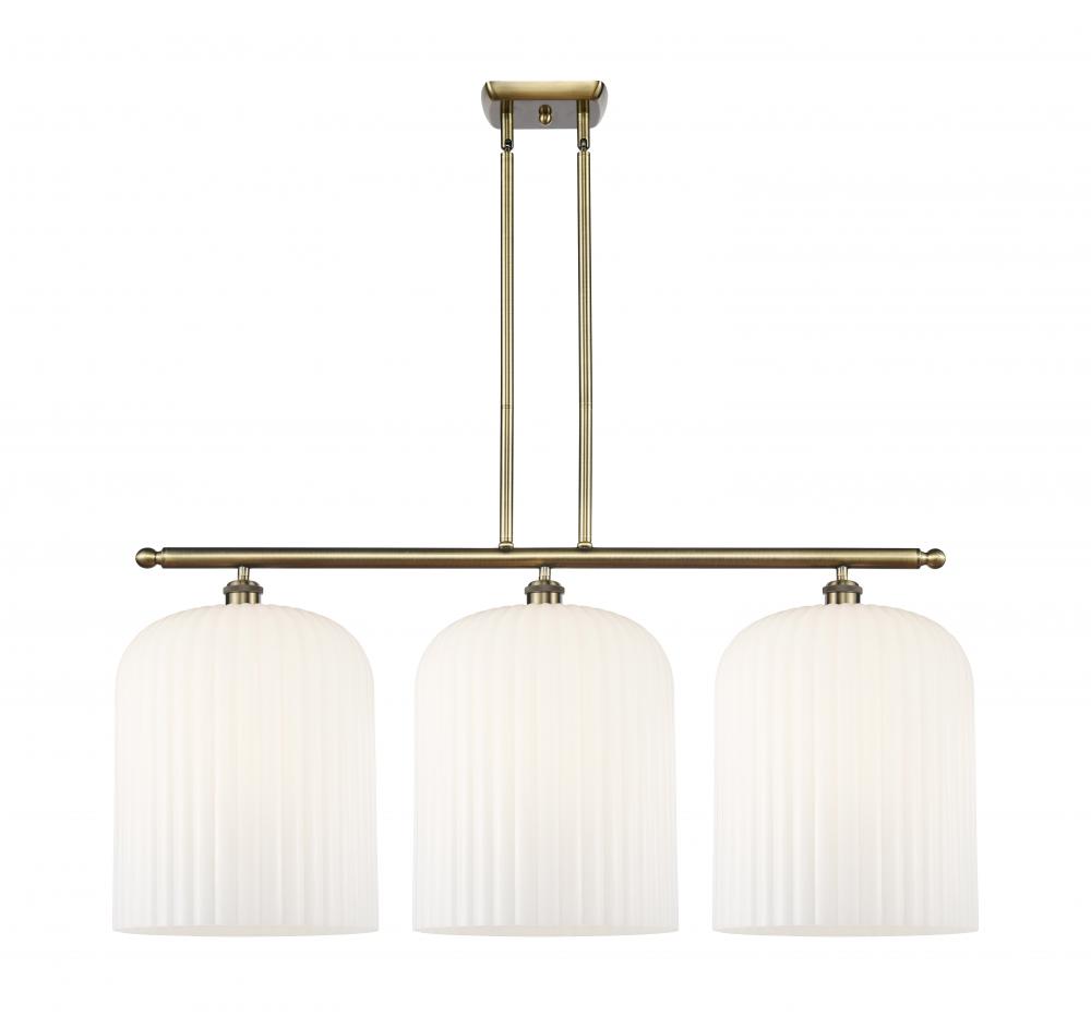 Bridal Veil - 3 Light - 36 inch - Antique Brass - Stem hung - Island Light