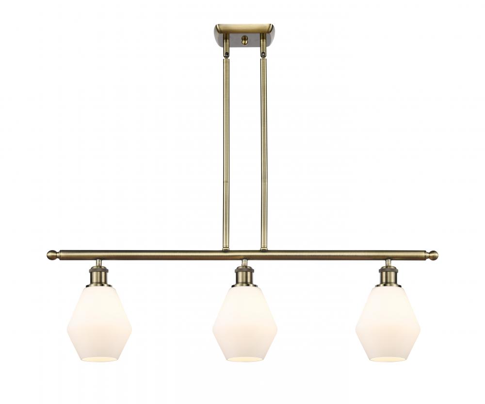 Cindyrella - 3 Light - 36 inch - Antique Brass - Stem hung - Island Light