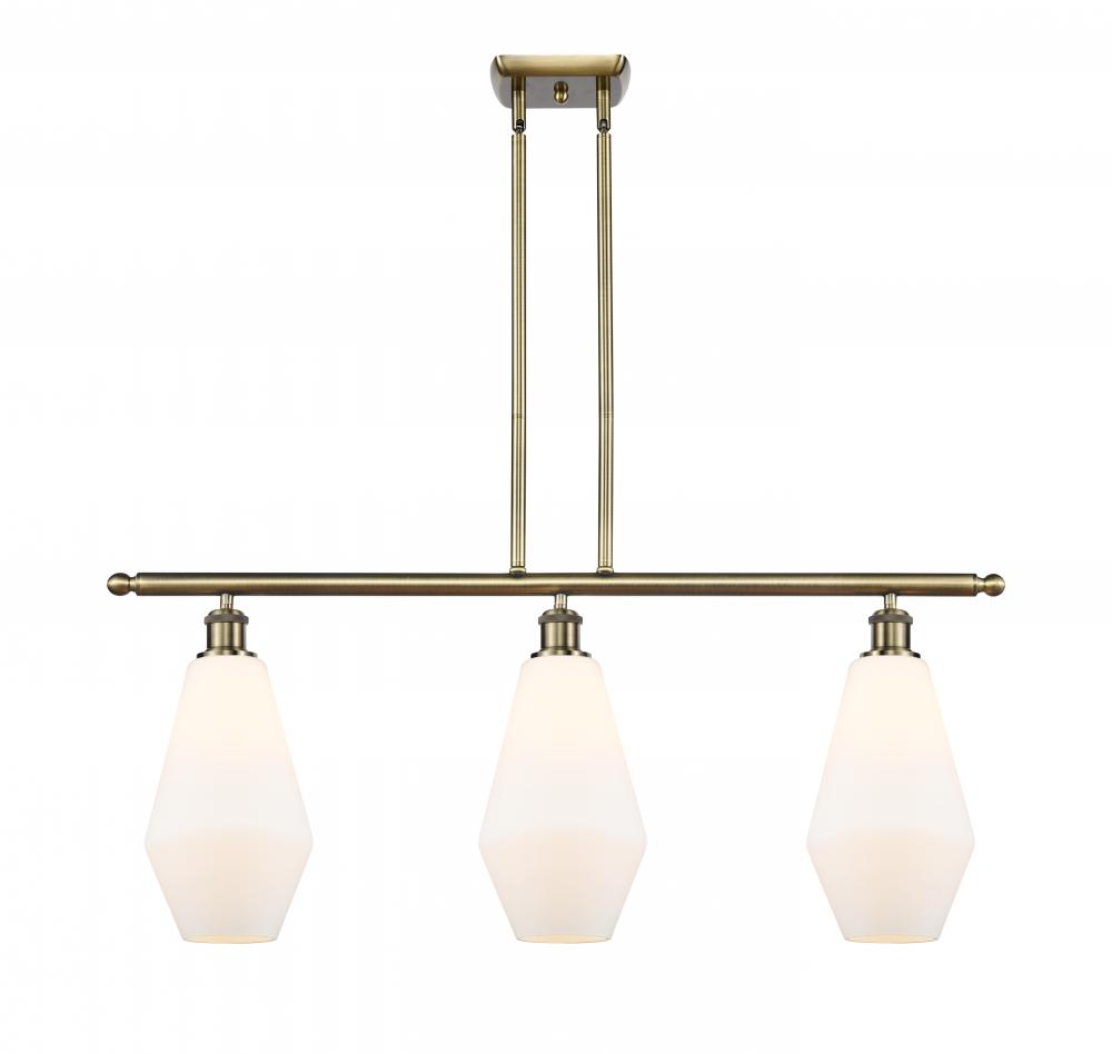 Cindyrella - 3 Light - 36 inch - Antique Brass - Stem hung - Island Light