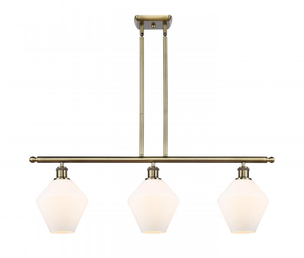 Cindyrella - 3 Light - 36 inch - Antique Brass - Stem hung - Island Light