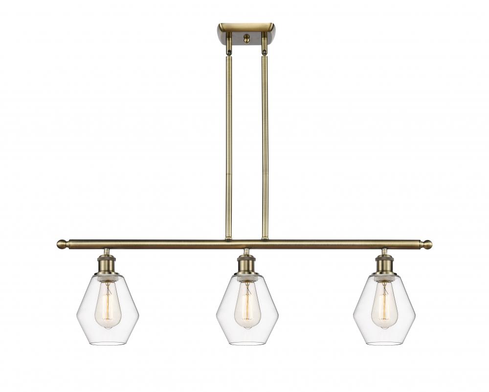 Cindyrella - 3 Light - 36 inch - Antique Brass - Stem hung - Island Light