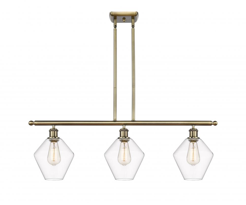 Cindyrella - 3 Light - 36 inch - Antique Brass - Stem hung - Island Light