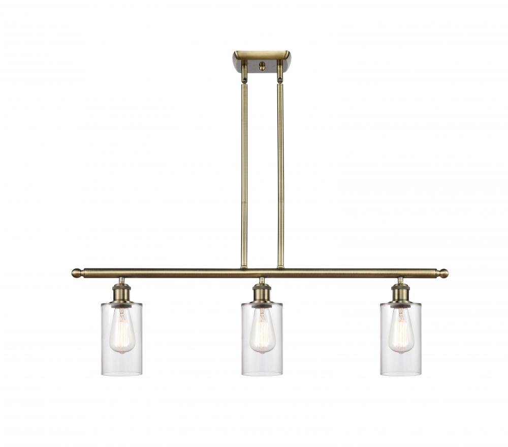 Clymer - 3 Light - 36 inch - Antique Brass - Stem hung - Island Light