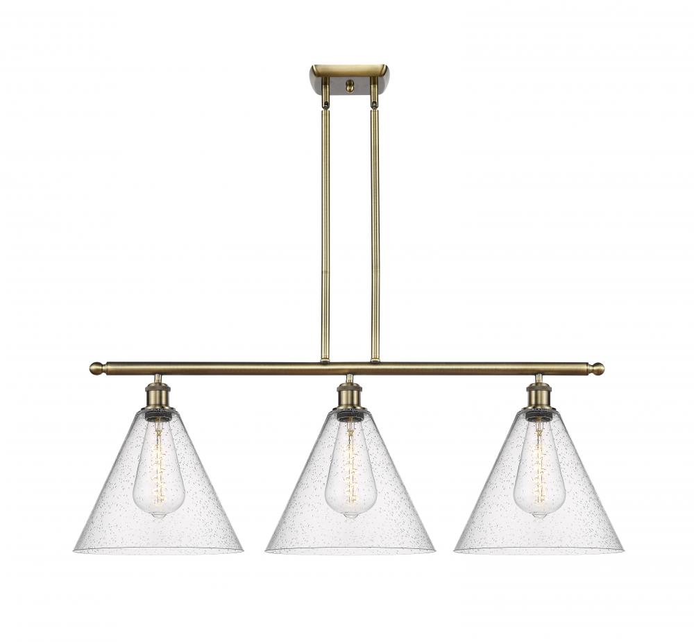 Berkshire - 3 Light - 39 inch - Antique Brass - Stem hung - Island Light