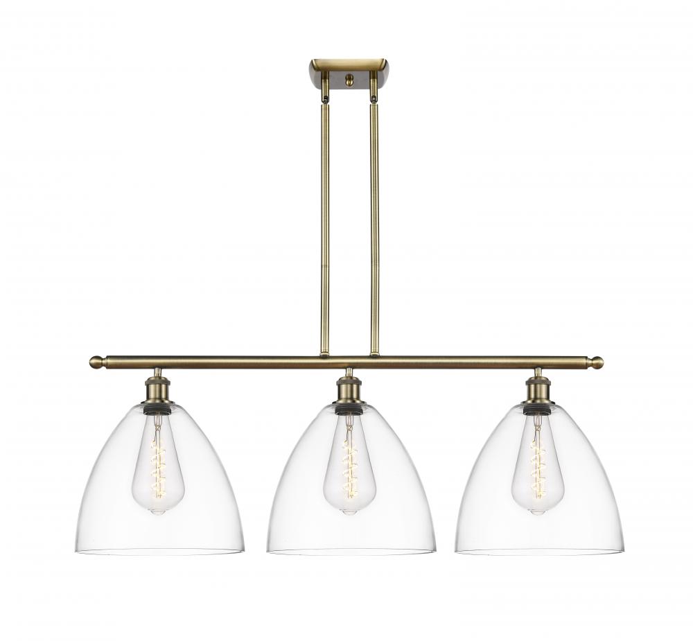 Bristol - 3 Light - 39 inch - Antique Brass - Stem hung - Island Light