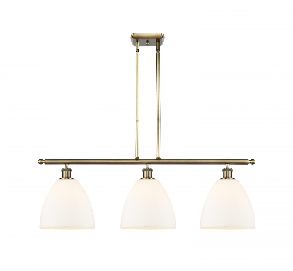 Bristol - 3 Light - 36 inch - Antique Brass - Stem hung - Island Light