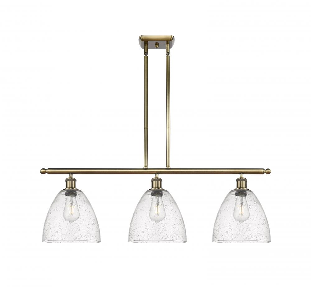 Bristol - 3 Light - 36 inch - Antique Brass - Stem hung - Island Light
