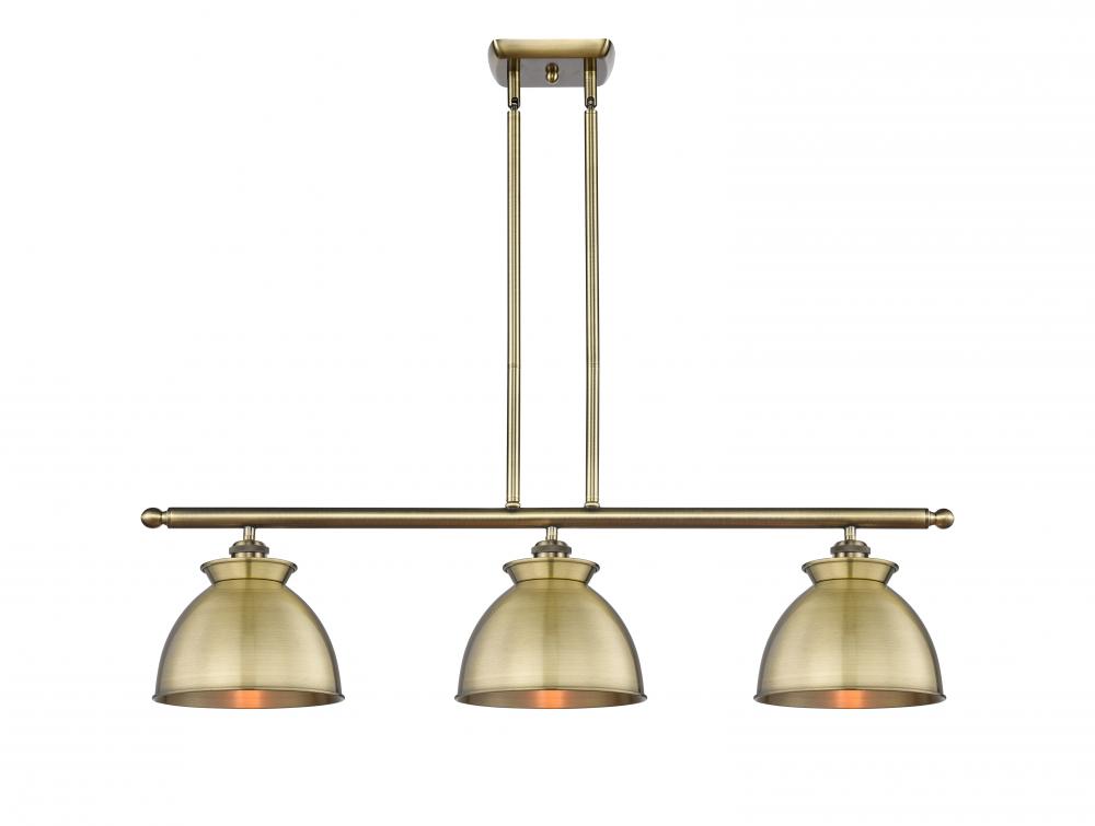 Adirondack - 3 Light - 36 inch - Antique Brass - Stem hung - Island Light
