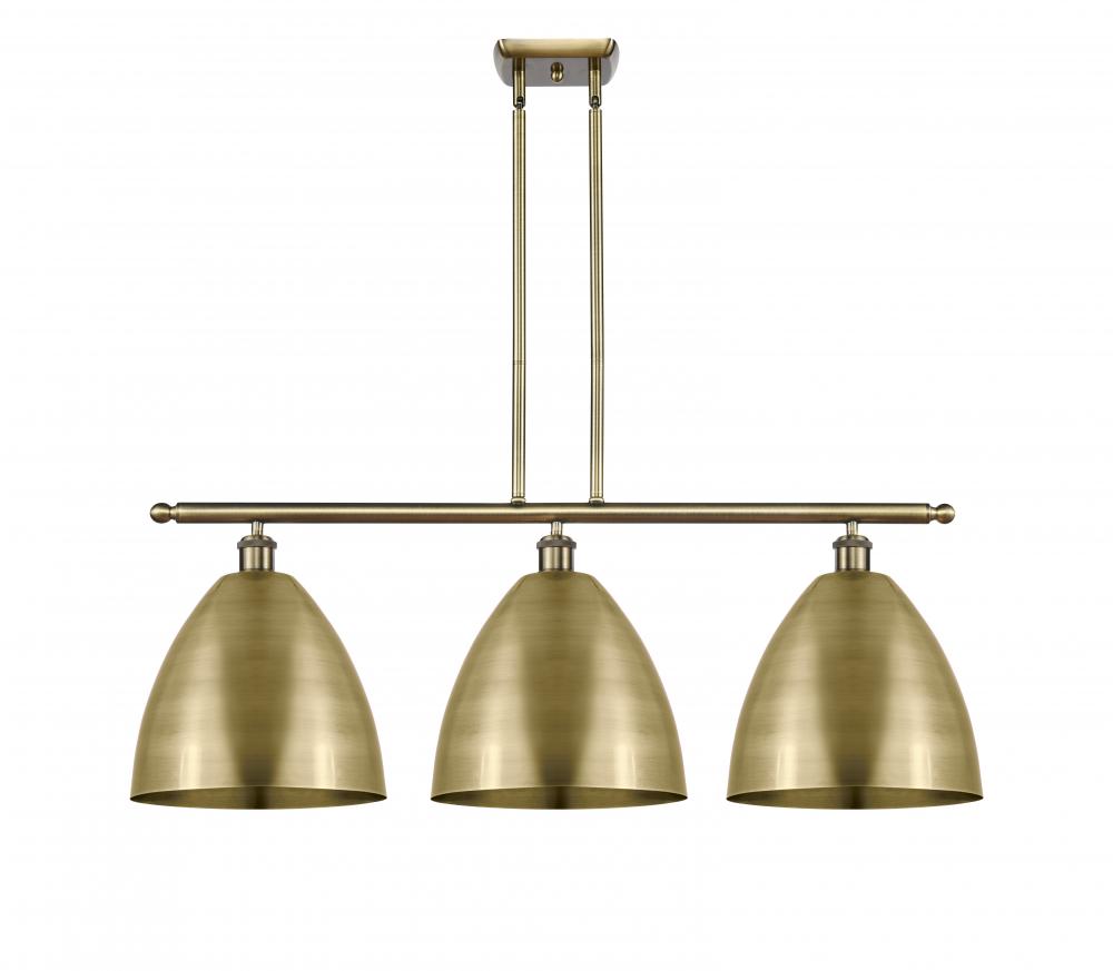 Bristol - 3 Light - 39 inch - Antique Brass - Stem hung - Island Light