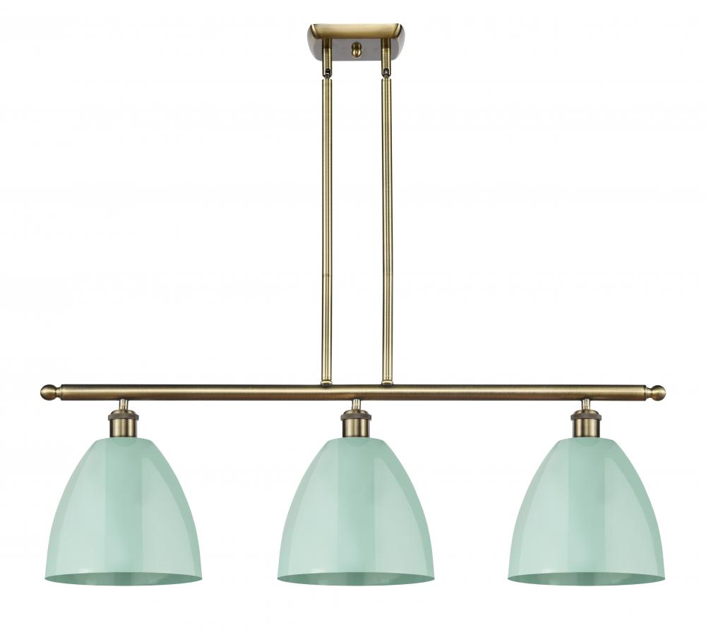 Plymouth - 3 Light - 36 inch - Antique Brass - Stem hung - Island Light