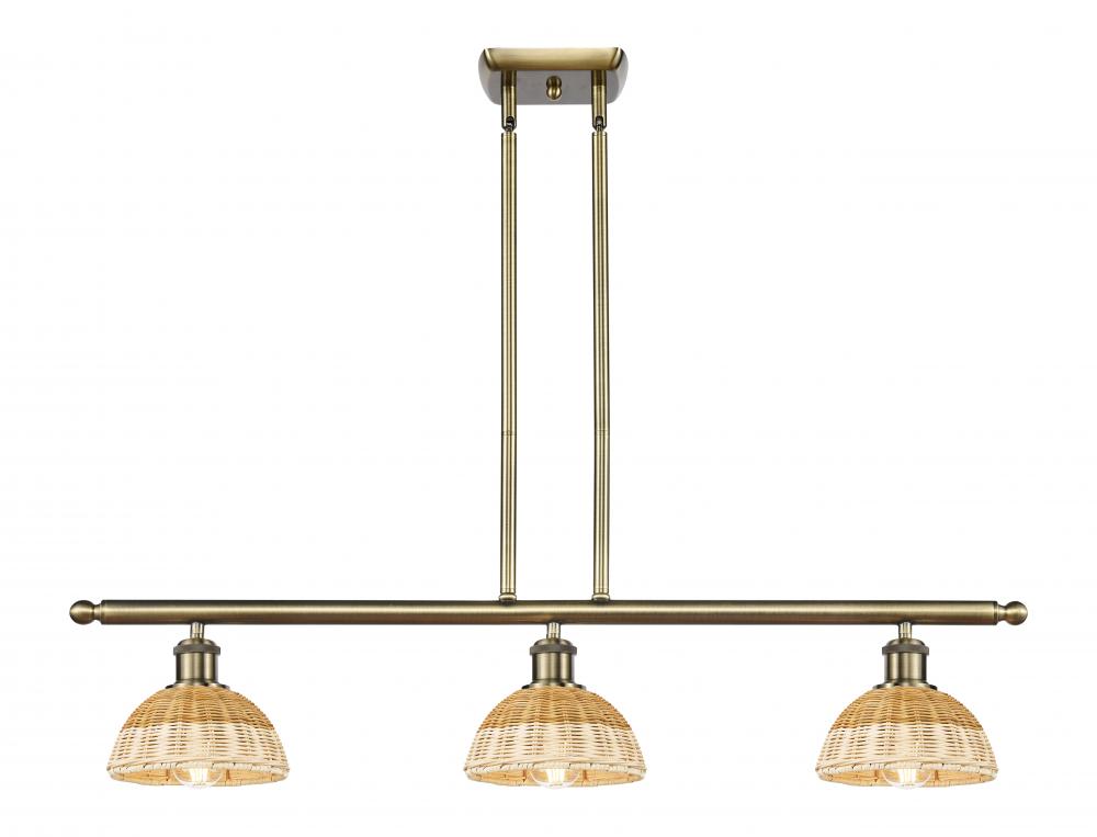Bristol Natural II - 3 Light - 36 inch - Antique Brass - Stem Hung - Island Light