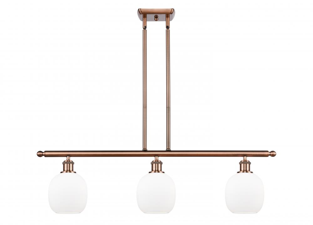 Belfast - 3 Light - 36 inch - Antique Copper - Stem hung - Island Light