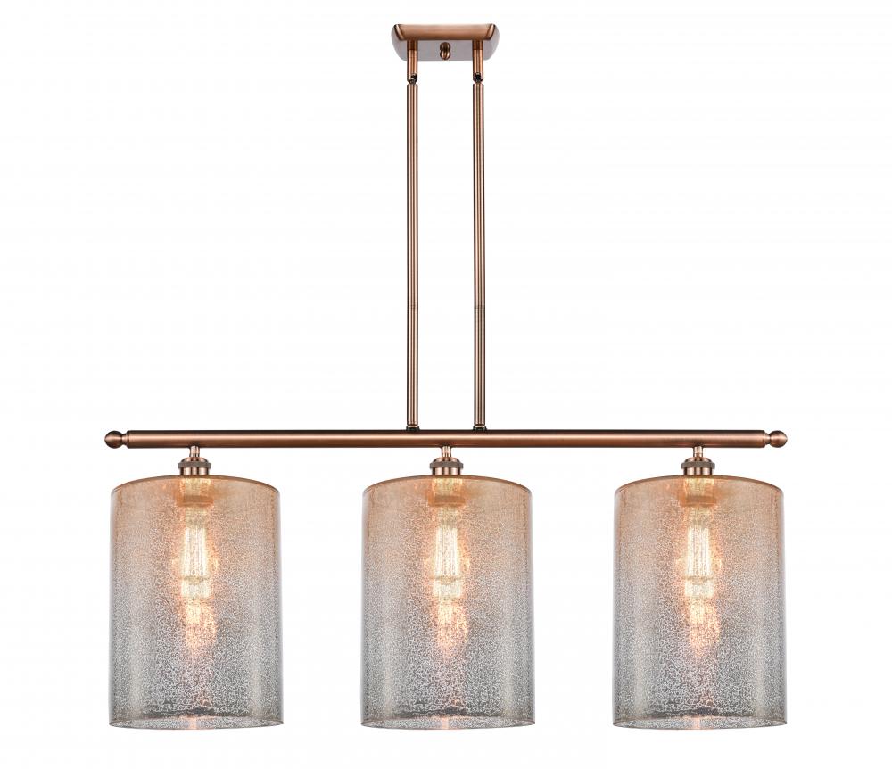 Cobbleskill - 3 Light - 36 inch - Antique Copper - Stem hung - Island Light