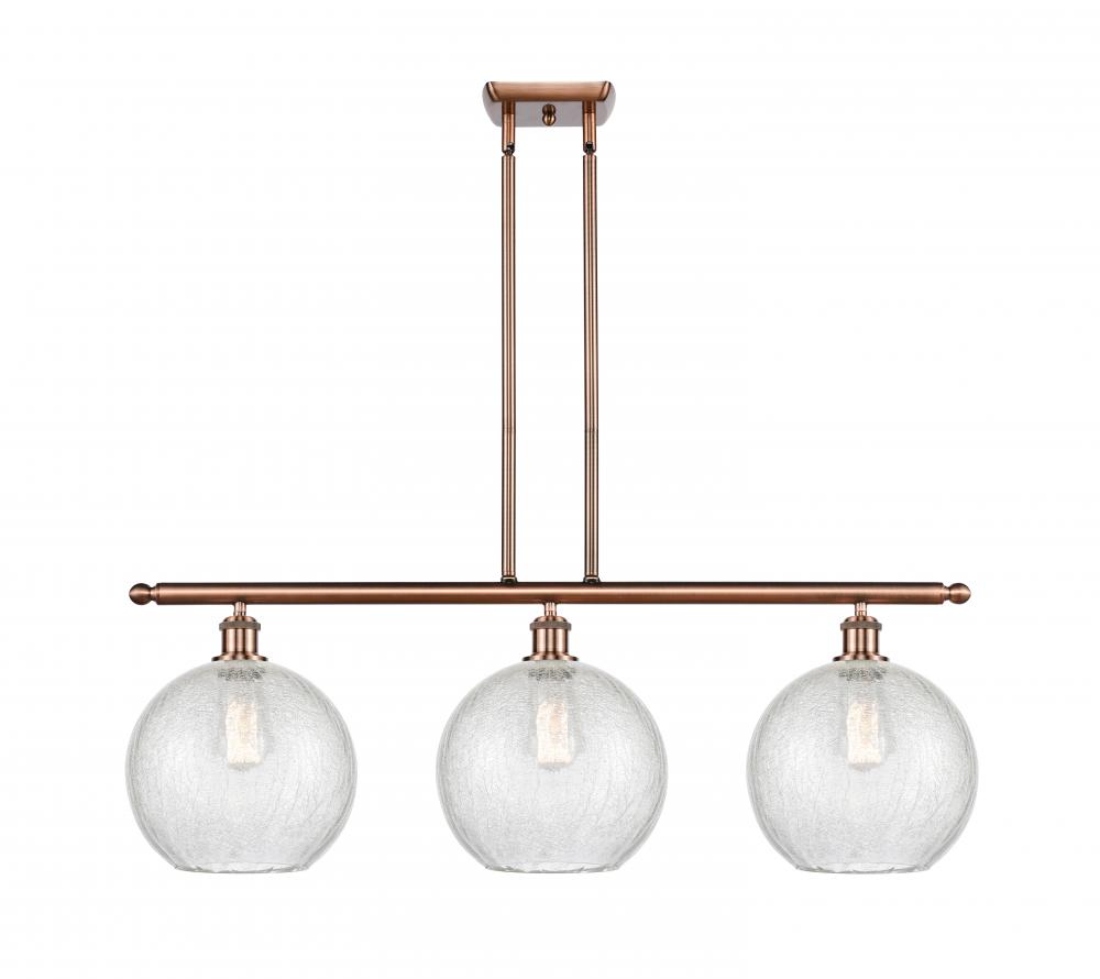 Athens - 3 Light - 37 inch - Antique Copper - Stem Hung - Island Light