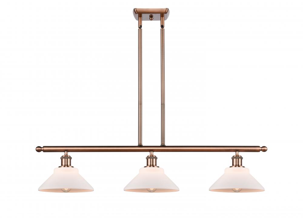 Orwell - 3 Light - 36 inch - Antique Copper - Stem hung - Island Light