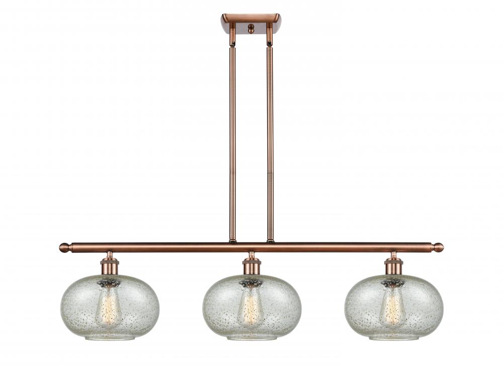 Gorham - 3 Light - 36 inch - Antique Copper - Stem hung - Island Light