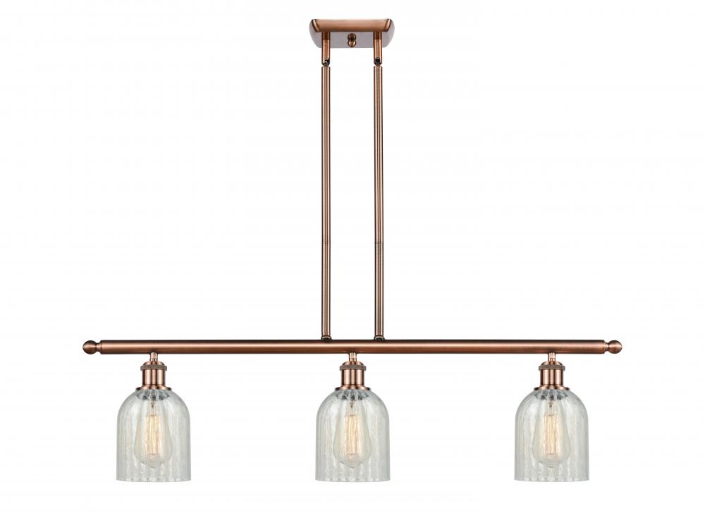 Caledonia - 3 Light - 36 inch - Antique Copper - Stem hung - Island Light