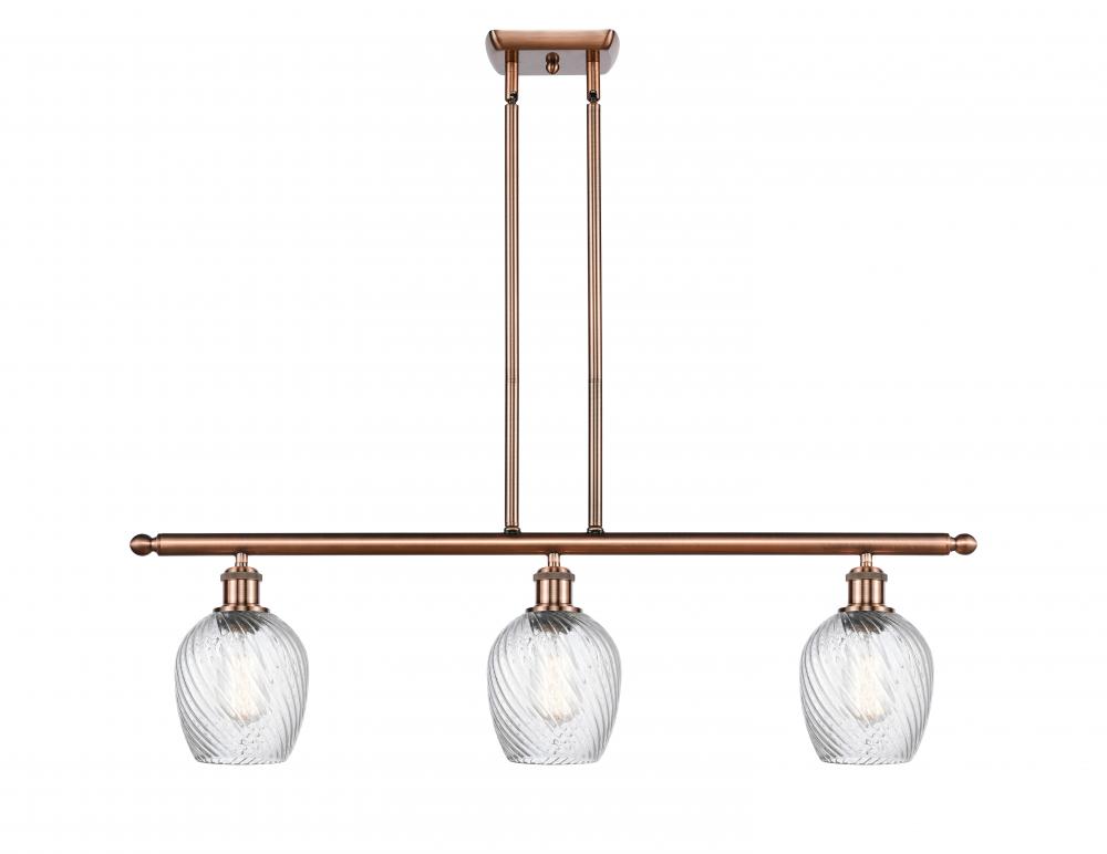 Salina - 3 Light - 36 inch - Antique Copper - Stem hung - Island Light